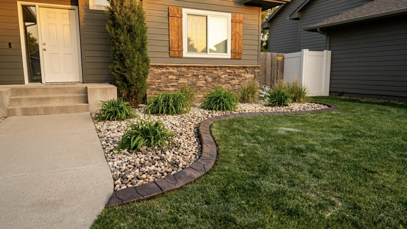 Decorative concrete curbing