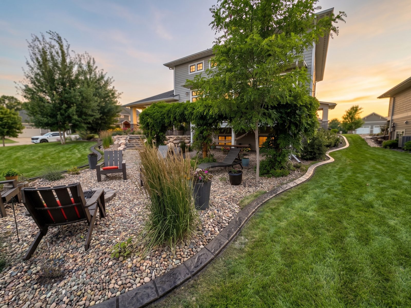 Decorative concrete curbing