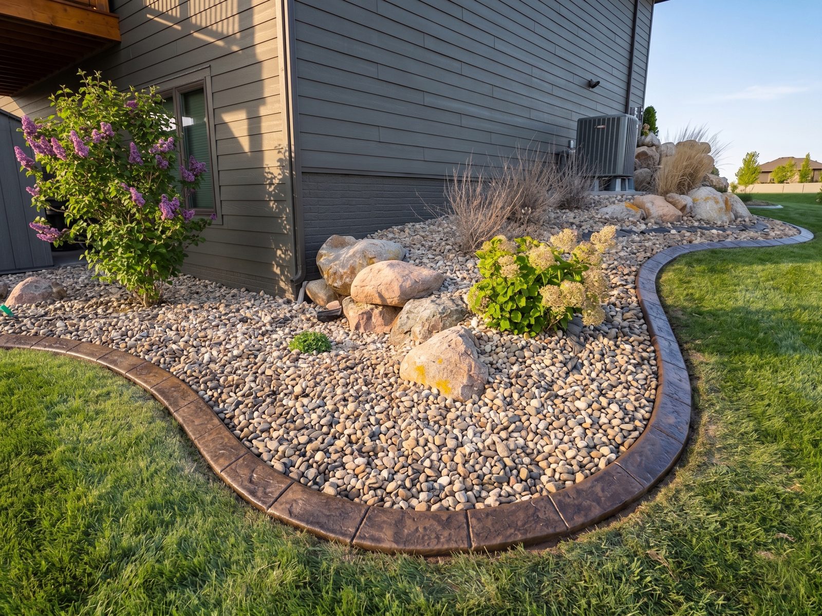 Decorative concrete curbing