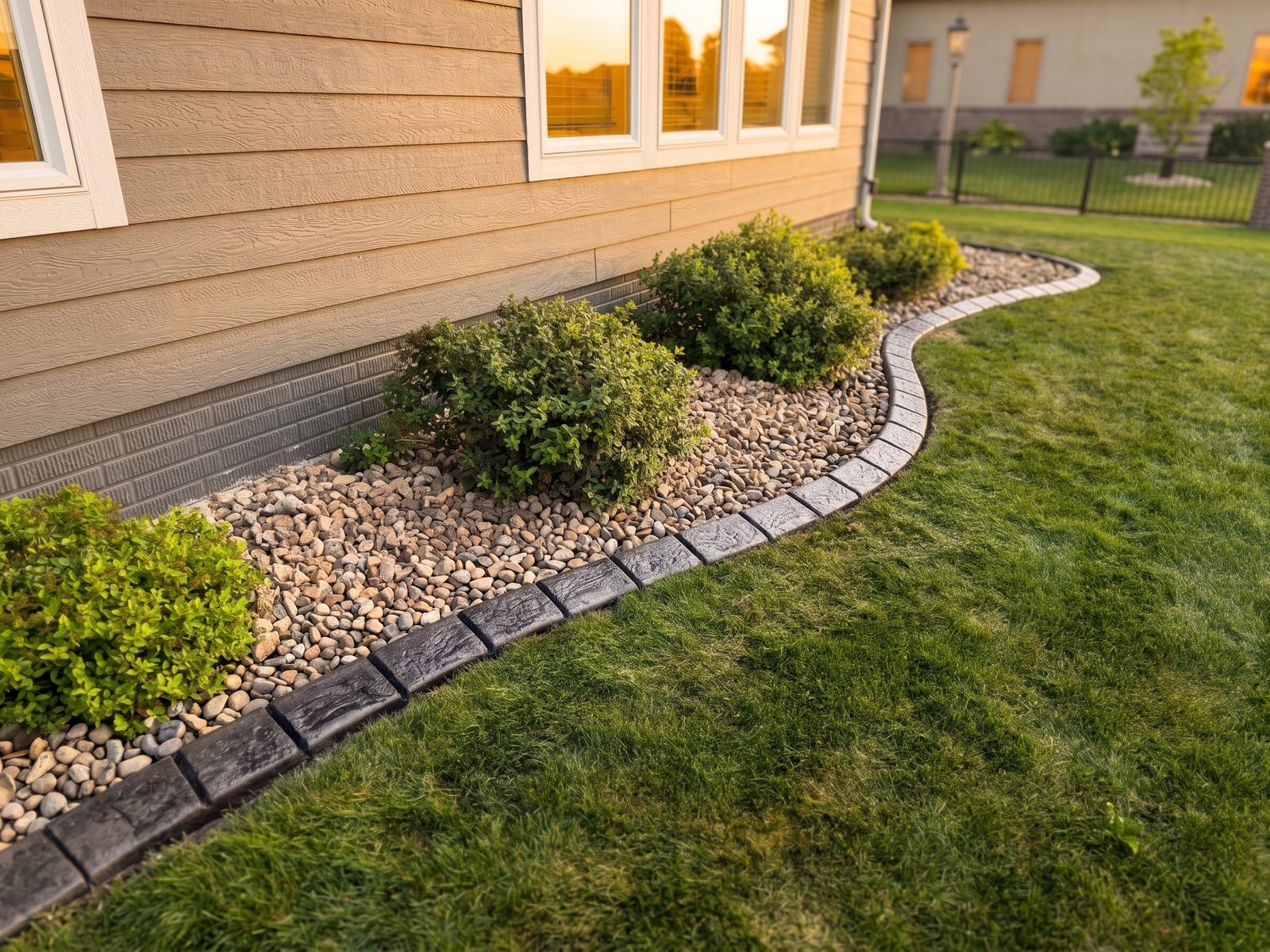 Decorative concrete curbing