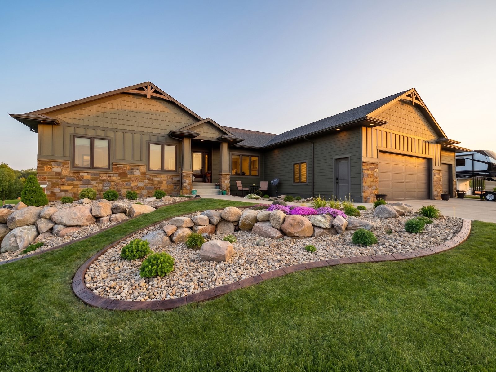 Decorative concrete curbing