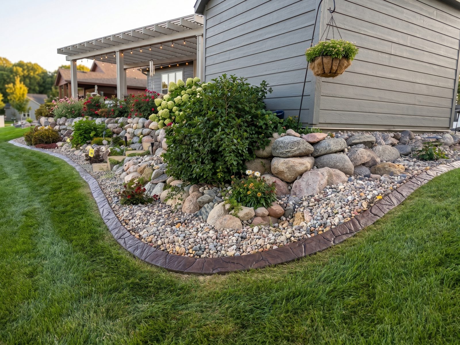 Decorative concrete curbing