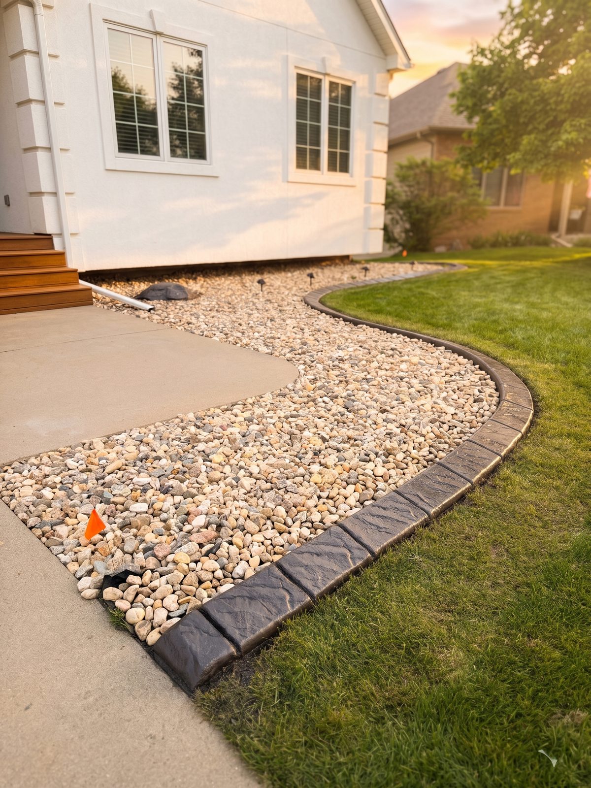 Decorative concrete curbing