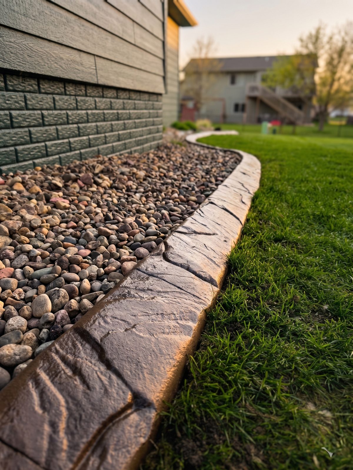 Decorative concrete curbing