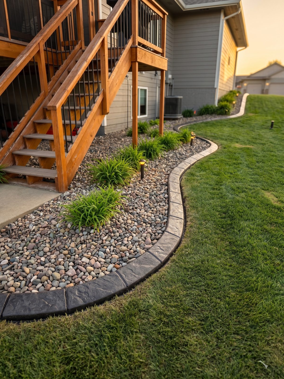 Decorative concrete curbing