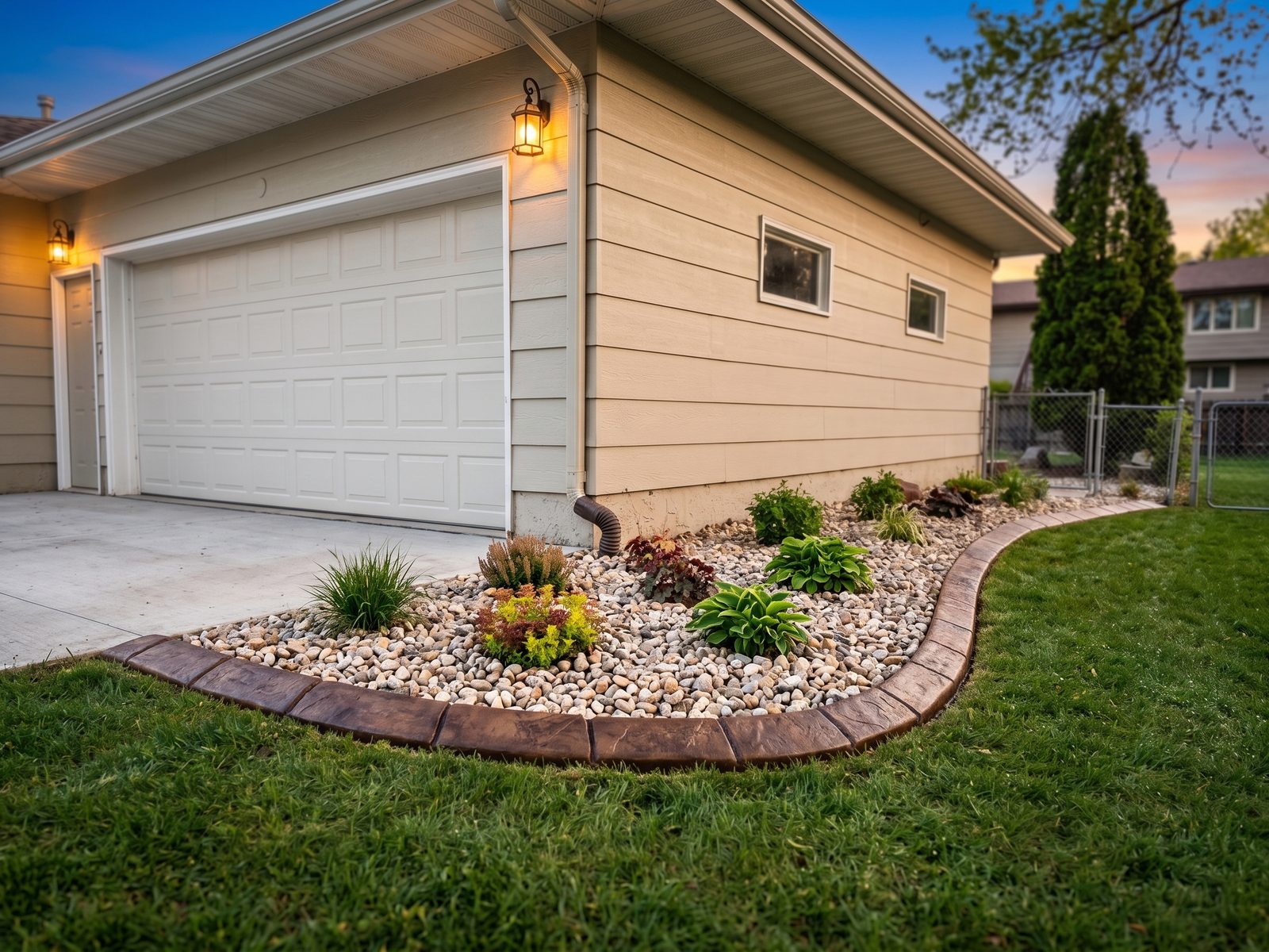 Decorative concrete curbing