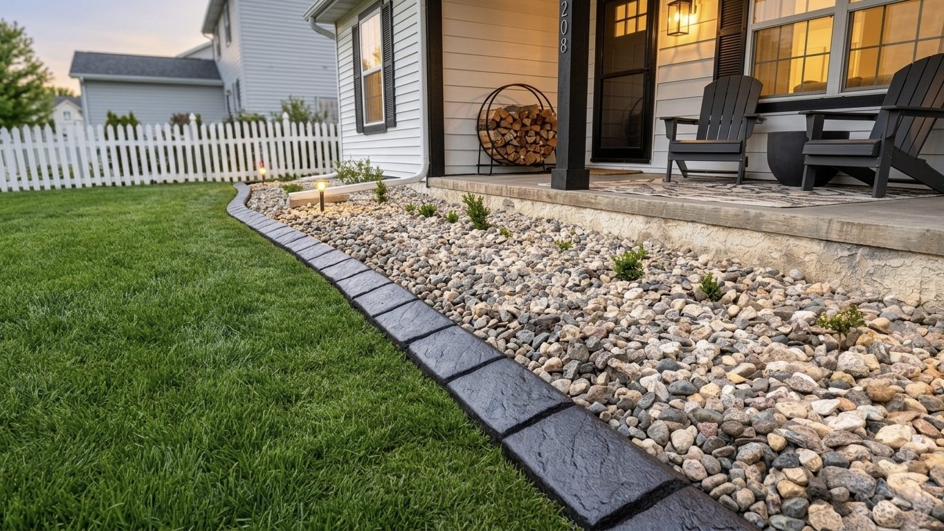 Decorative concrete curbing