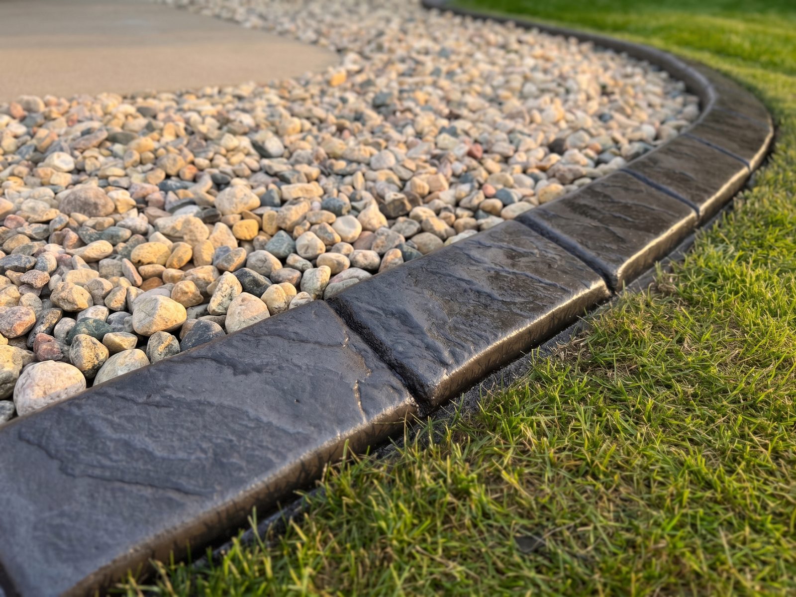 Decorative concrete curbing
