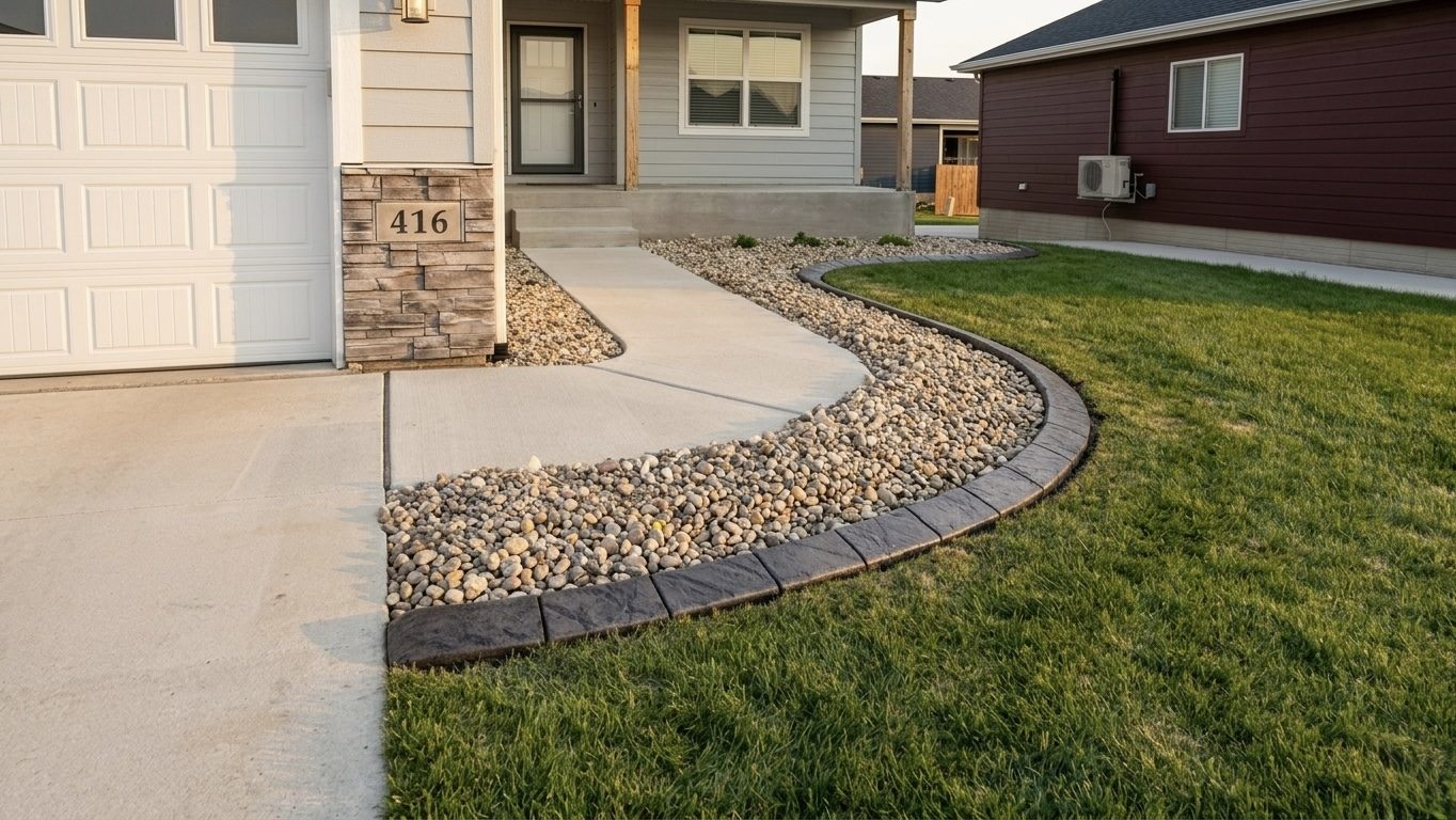 Decorative concrete curbing