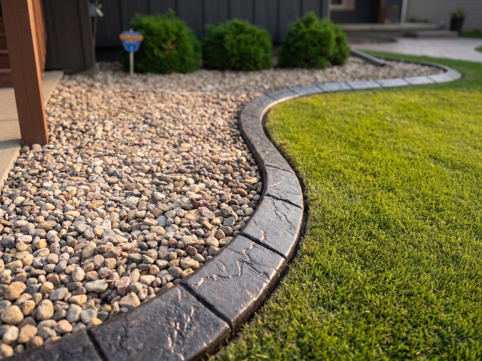 Decorative concrete curbing
