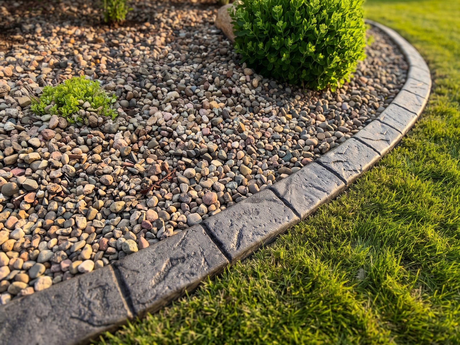 Decorative concrete curbing