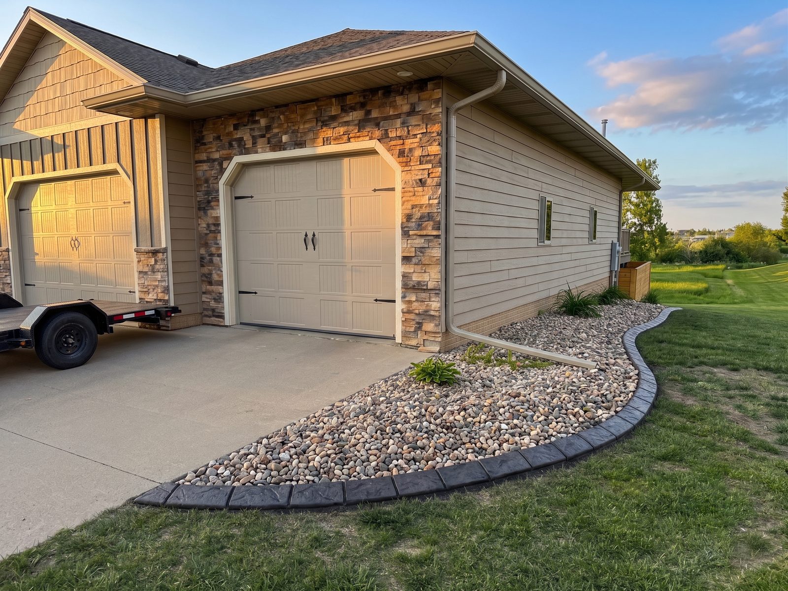 Decorative concrete curbing