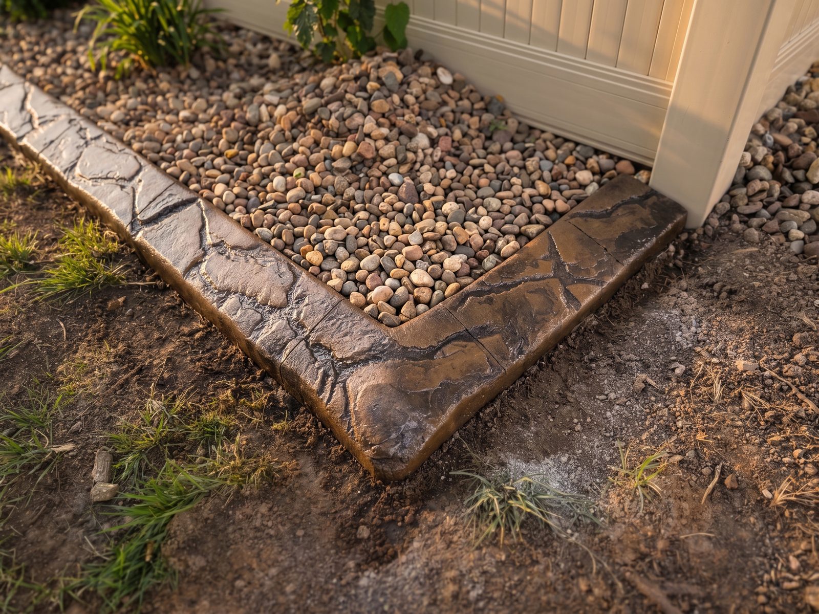Decorative concrete curbing