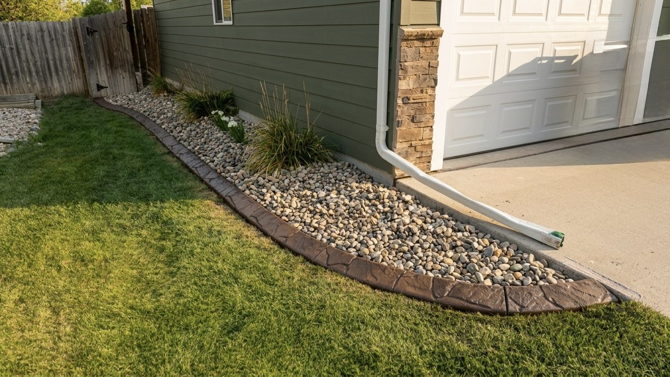 Decorative concrete curbing