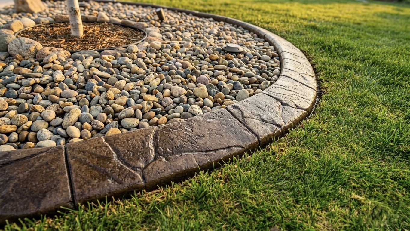 Decorative concrete curbing