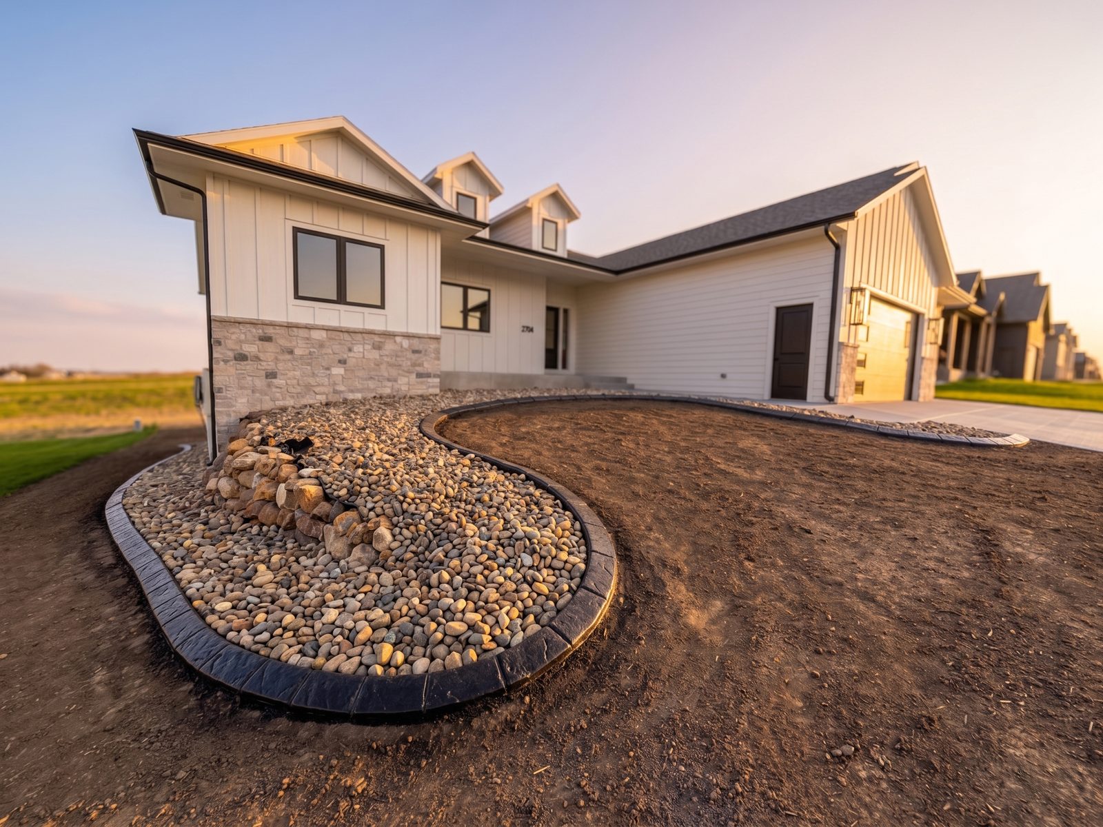 Decorative concrete curbing