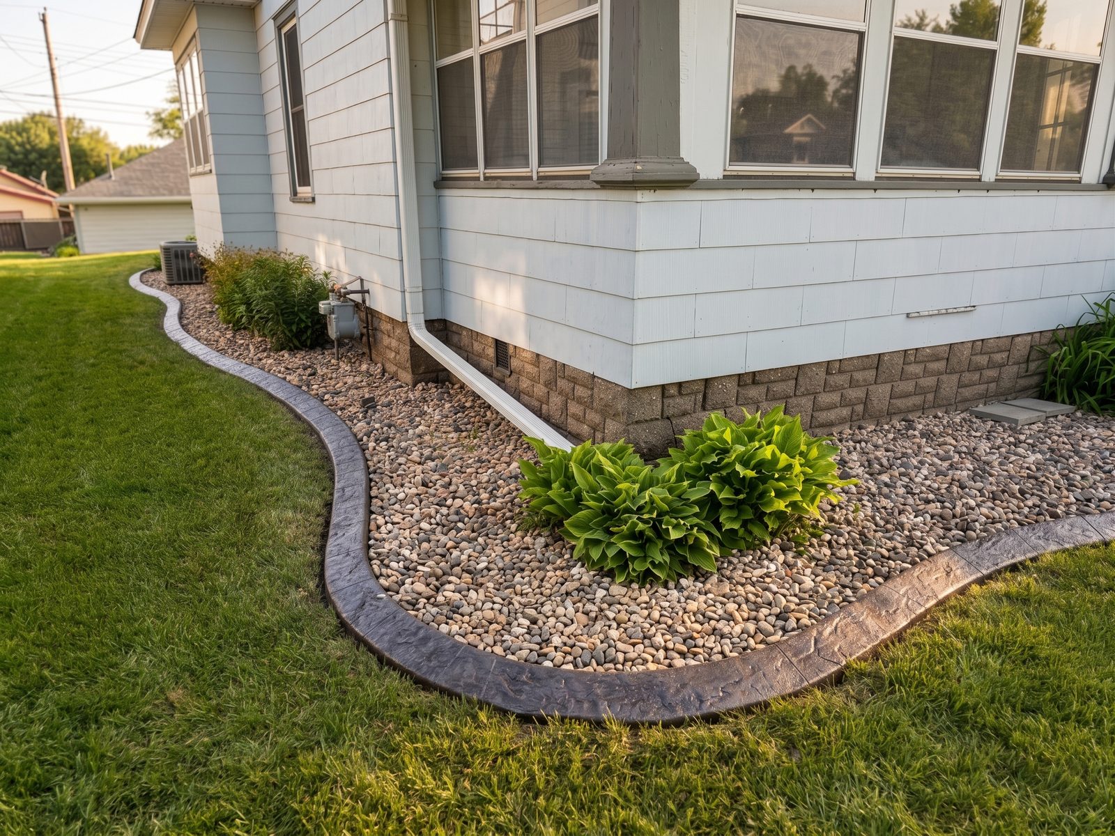 Decorative concrete curbing