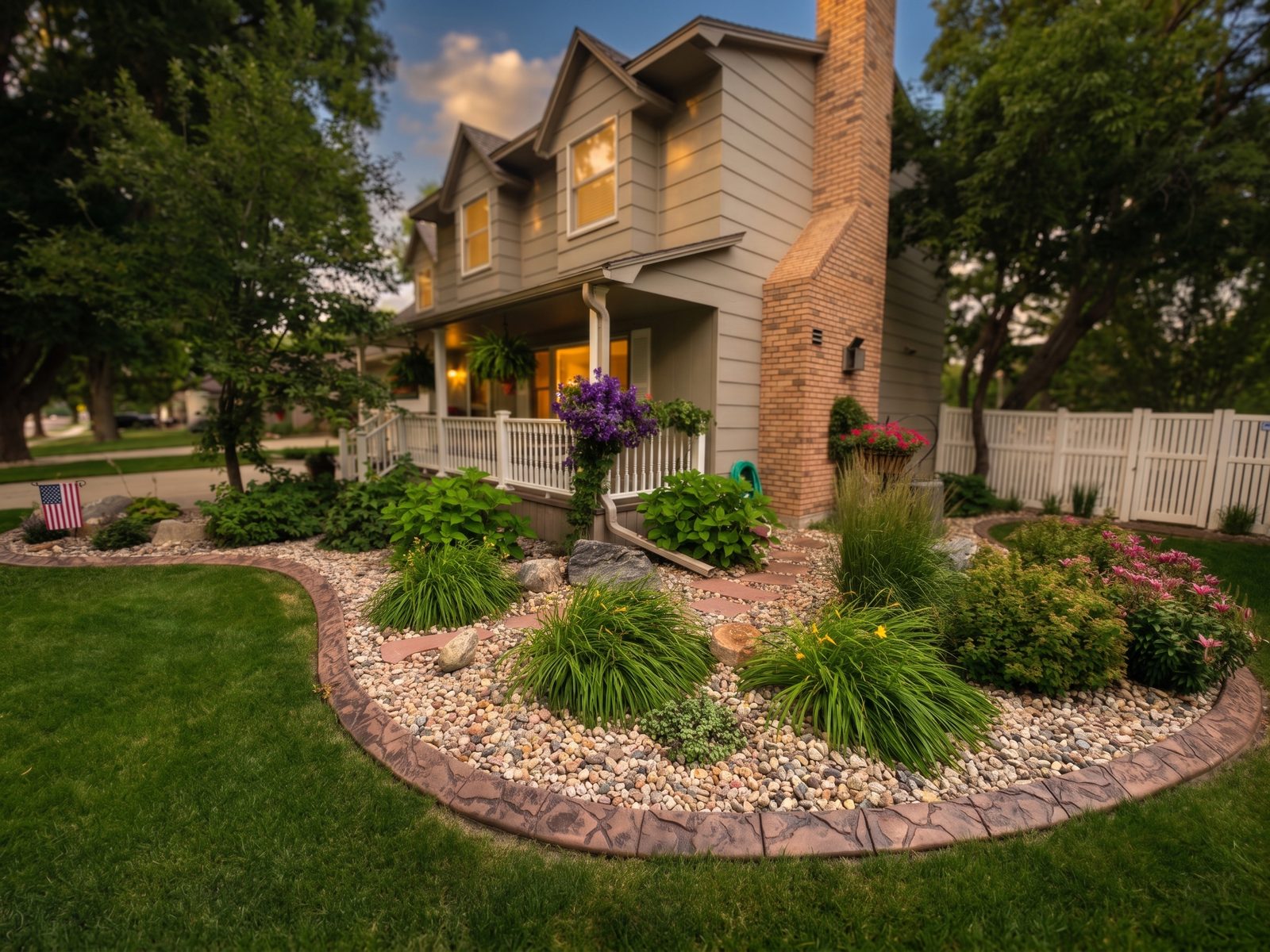 Decorative concrete curbing