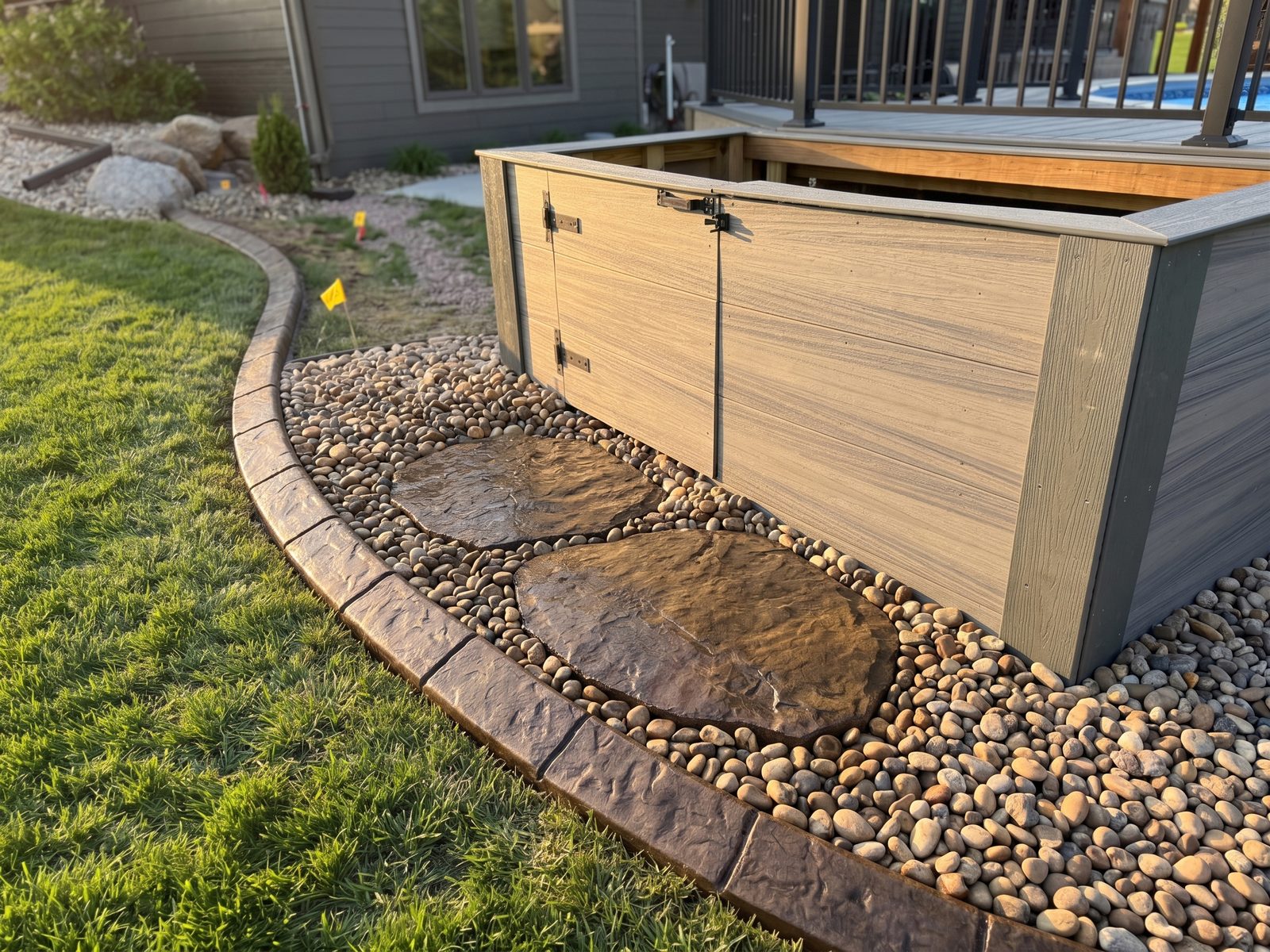 Decorative concrete curbing