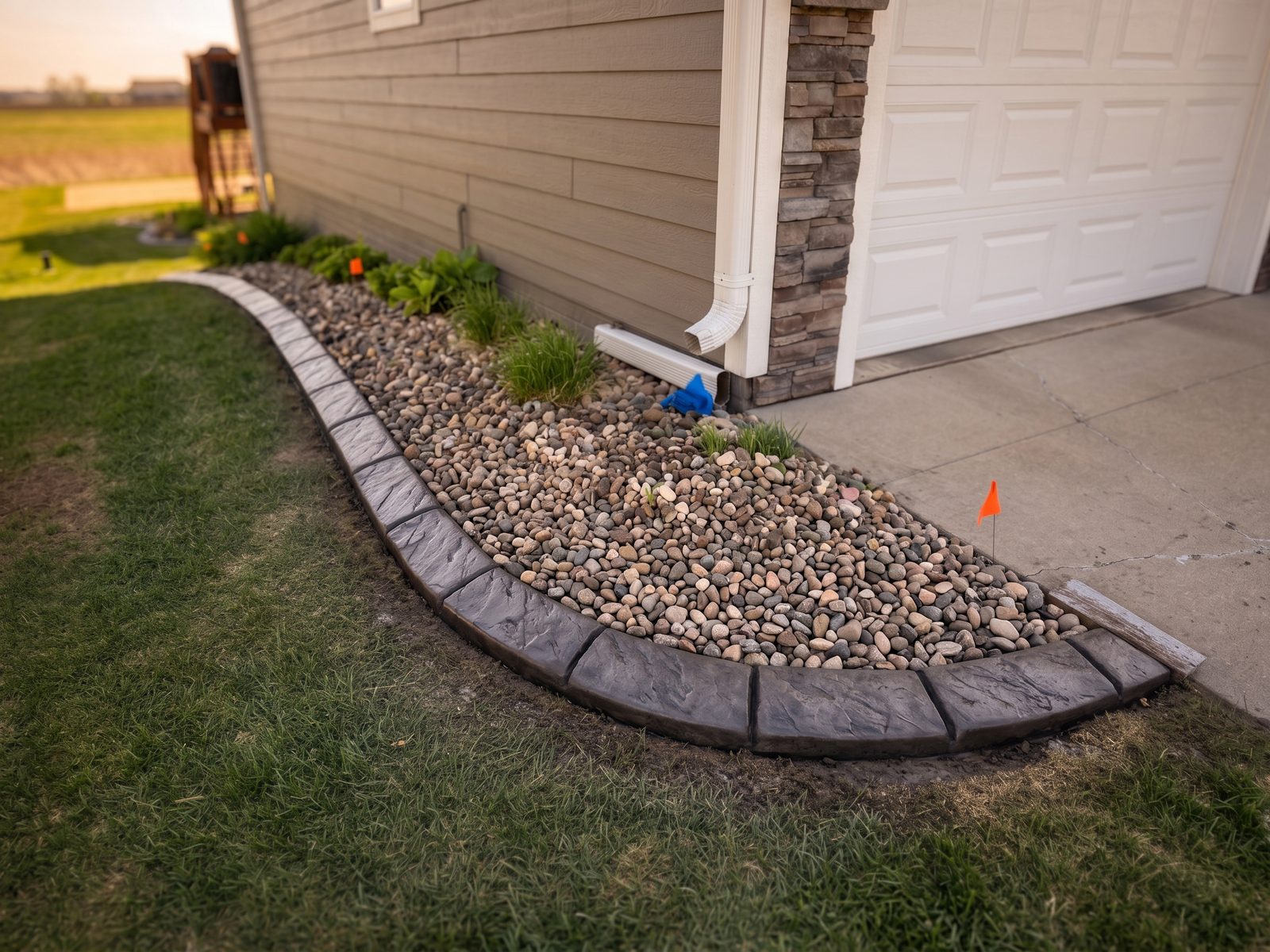 Decorative concrete curbing