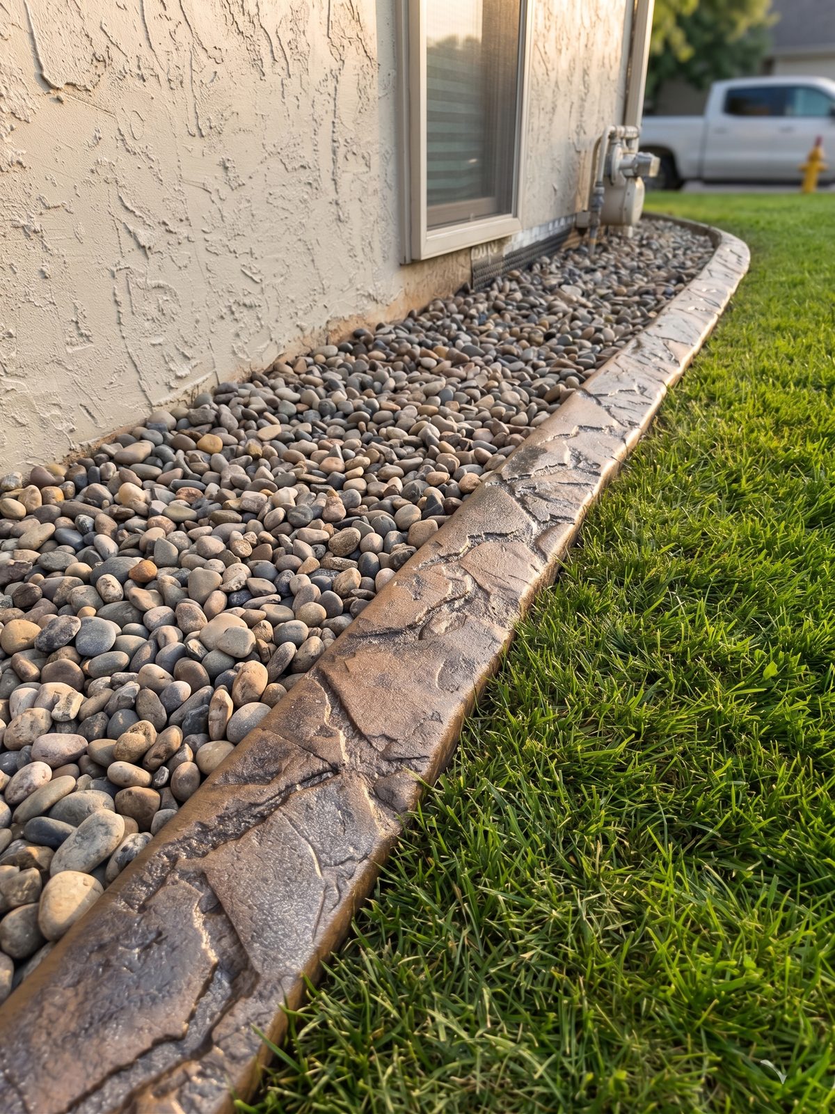 Decorative concrete curbing