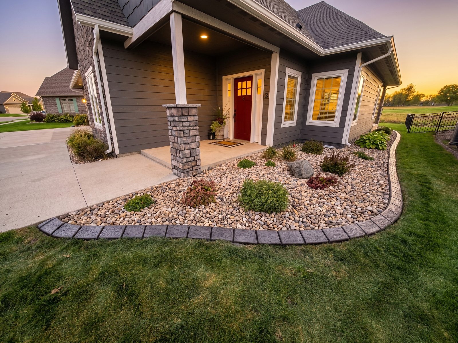 Decorative concrete curbing