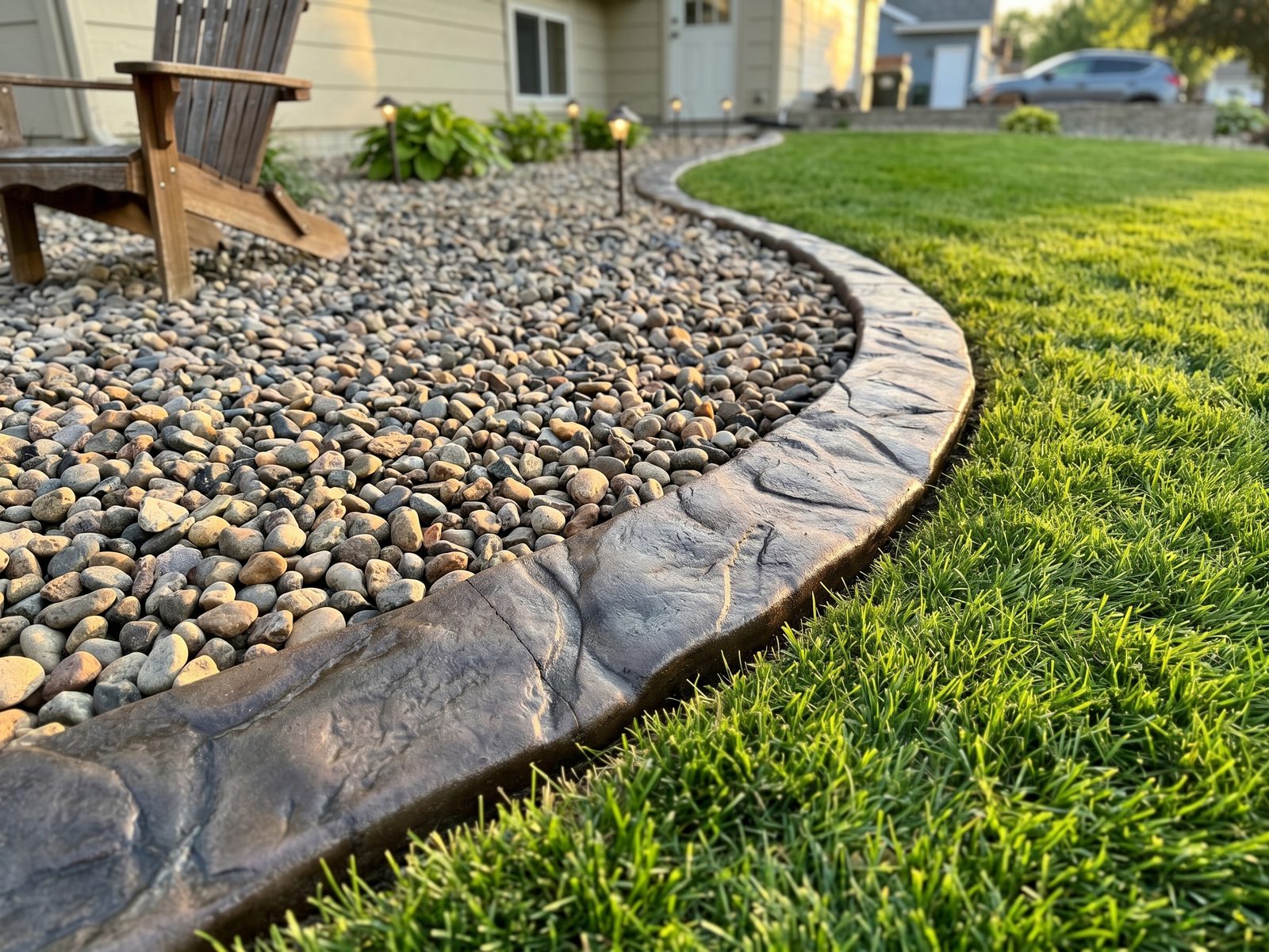 Decorative concrete curbing