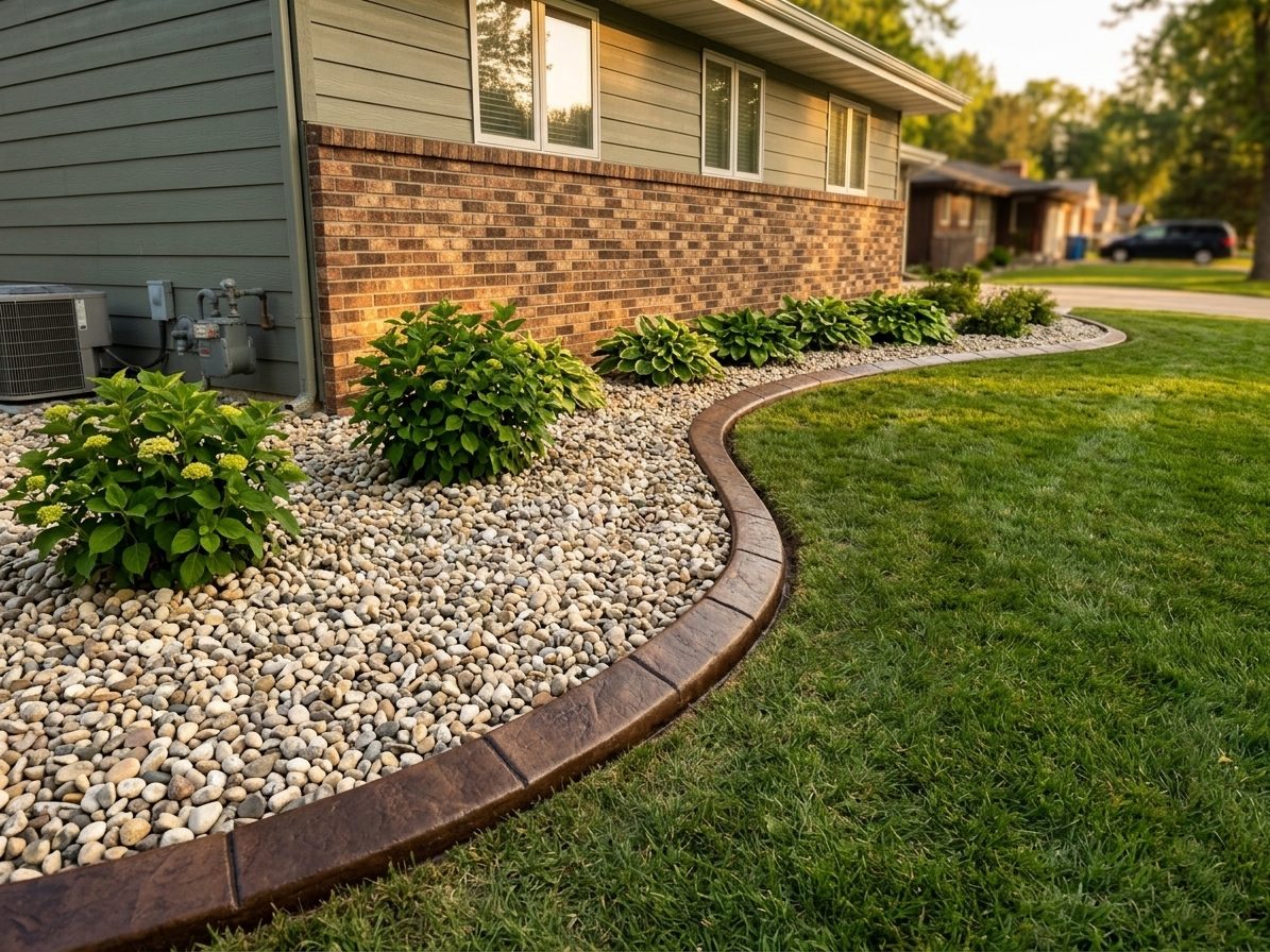 Decorative concrete curbing