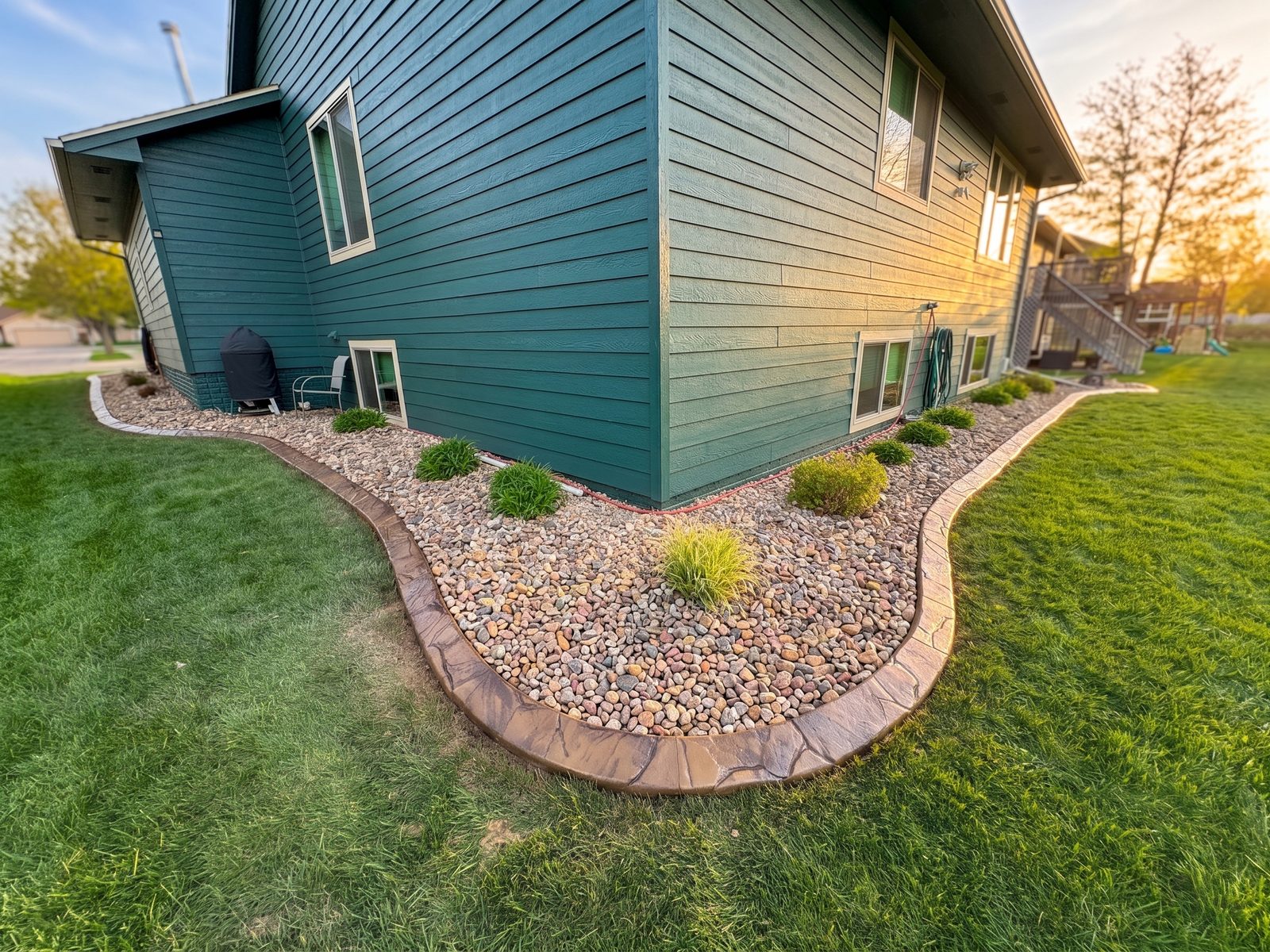 Decorative concrete curbing