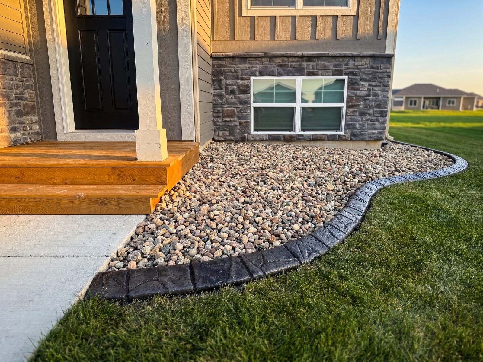 Decorative concrete curbing
