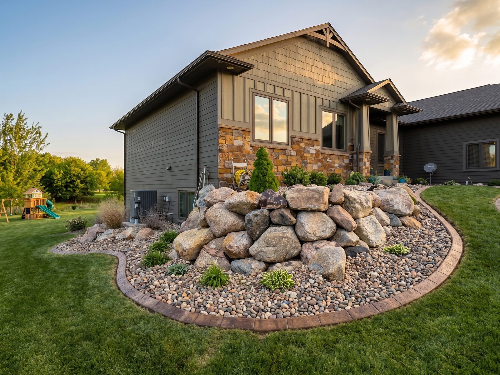 Decorative concrete curbing