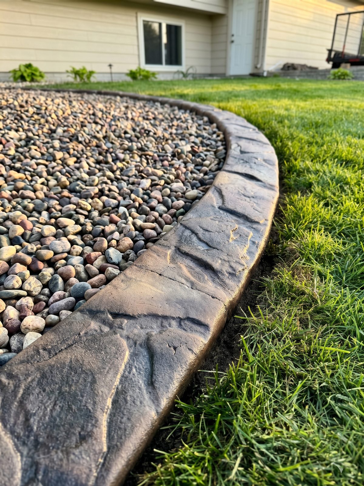 Decorative concrete curbing