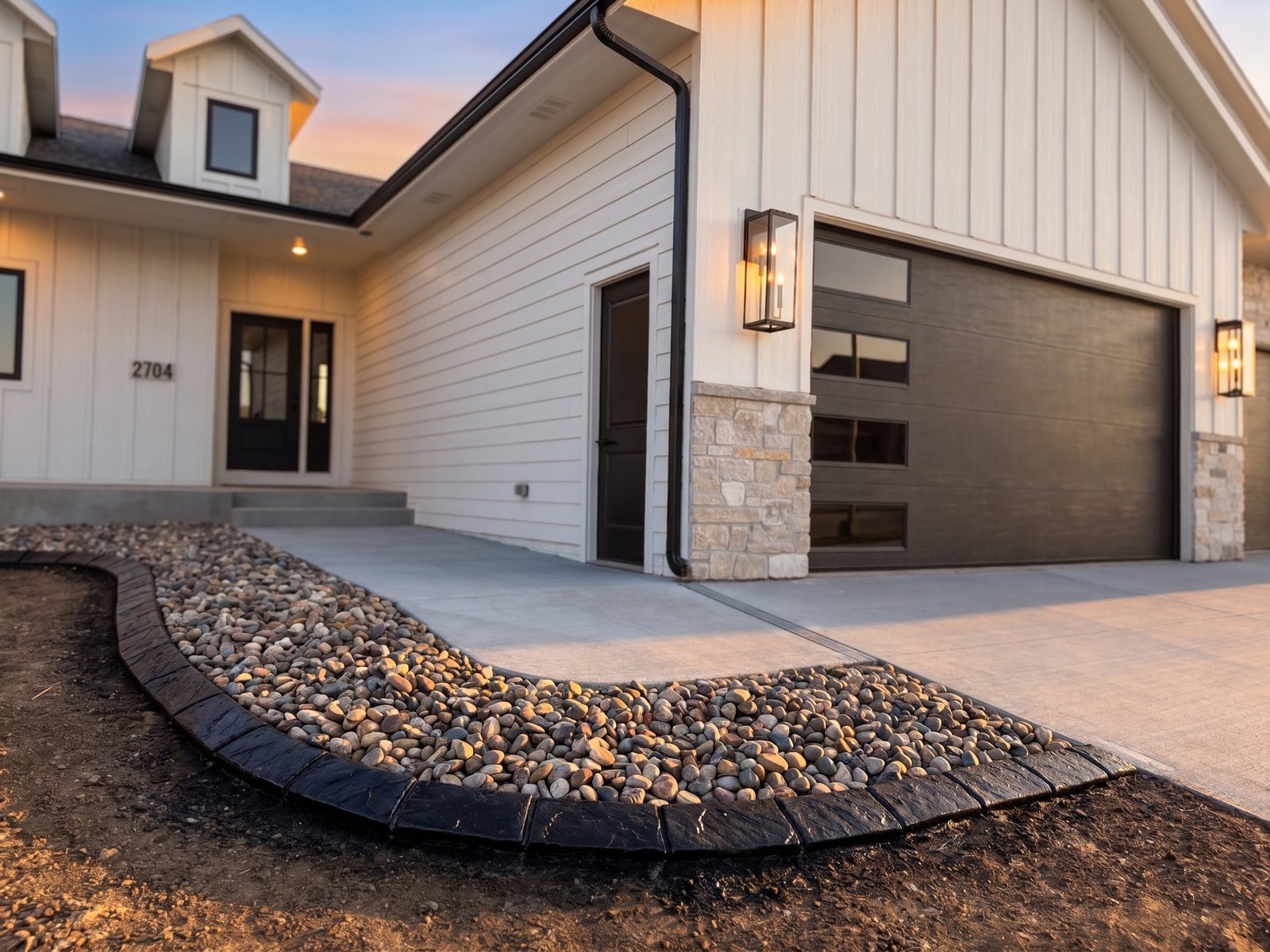 Decorative concrete curbing
