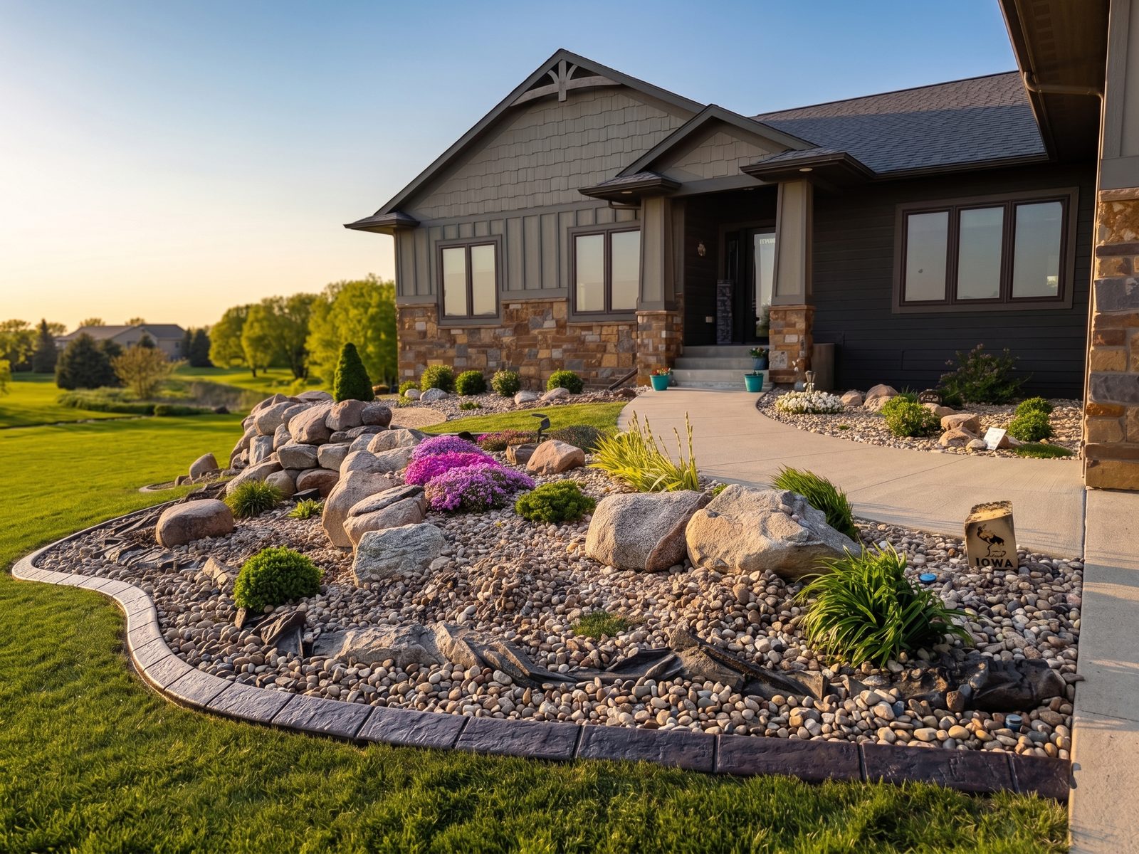 Decorative concrete curbing