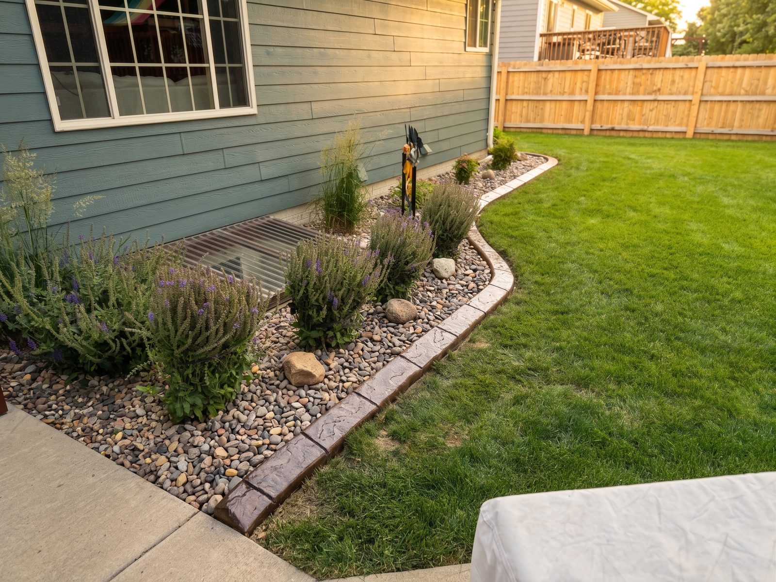 Decorative concrete curbing