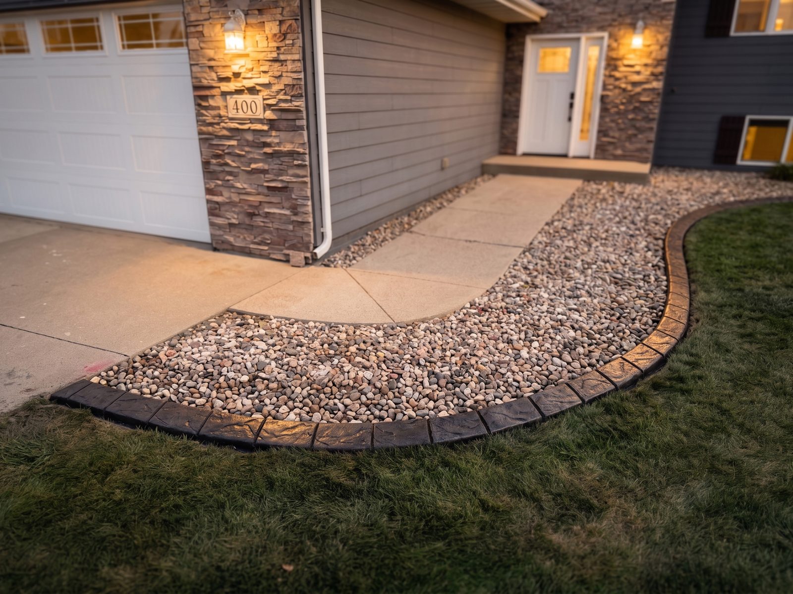 Decorative concrete curbing