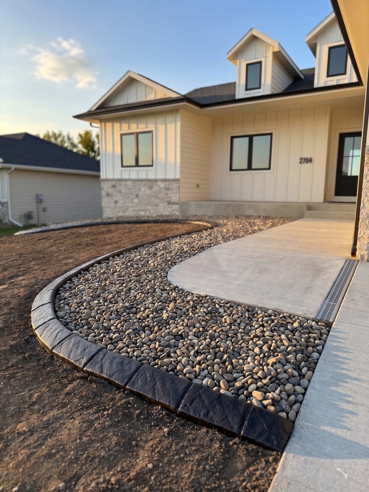 Decorative concrete curbing