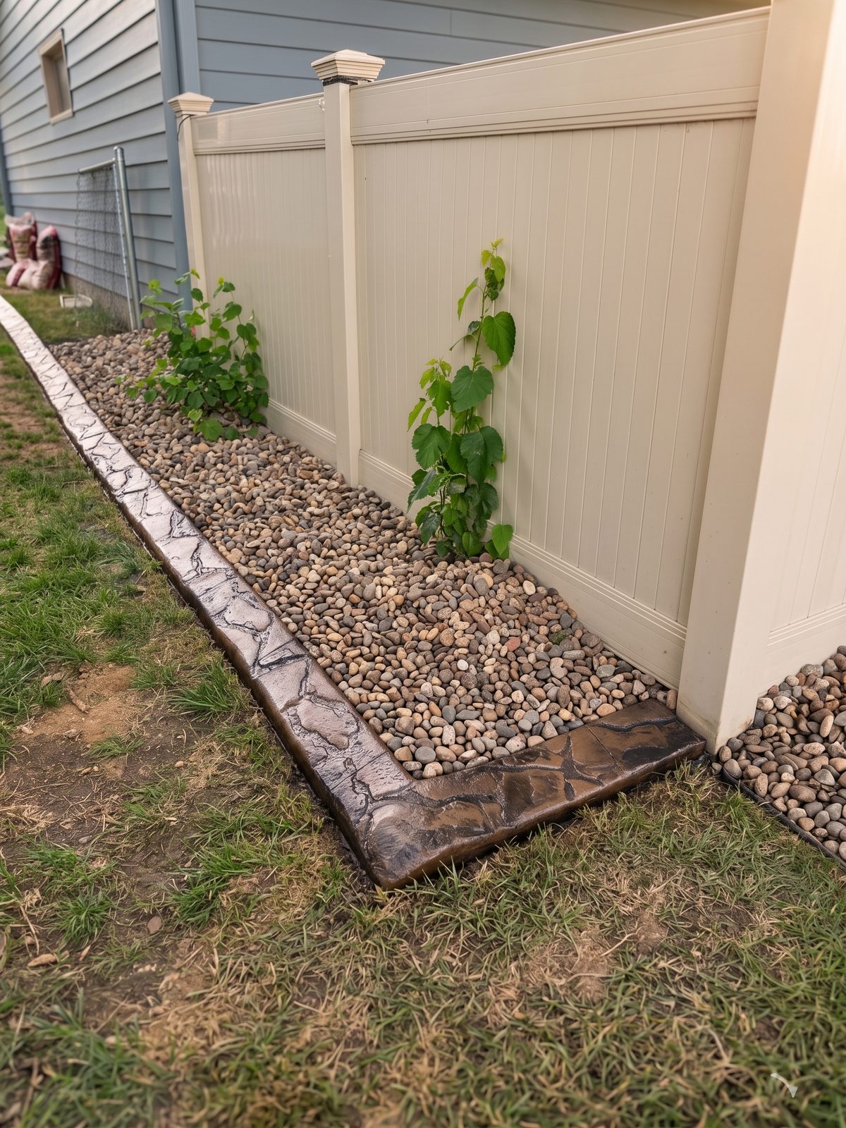 Decorative concrete curbing