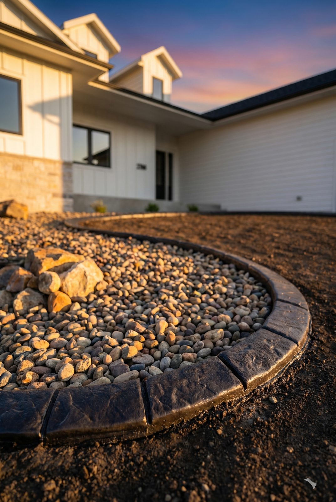 Decorative concrete curbing