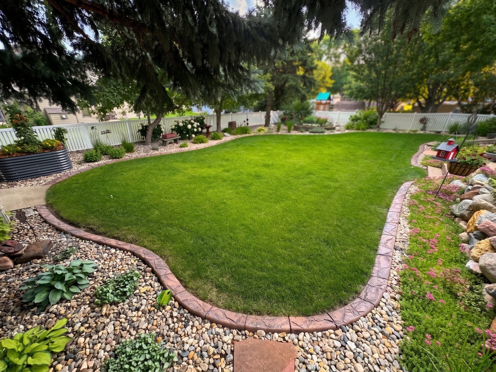 Decorative concrete curbing