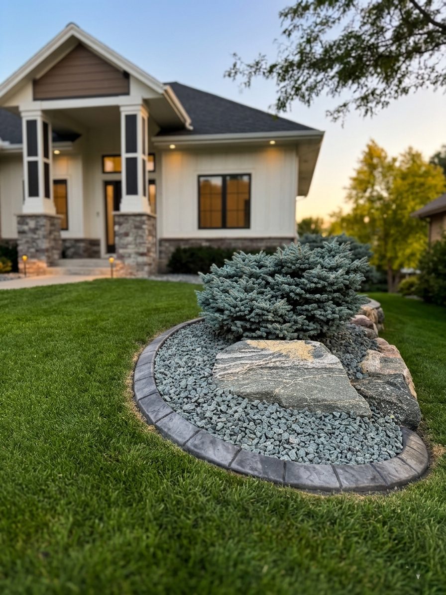 Decorative concrete curbing