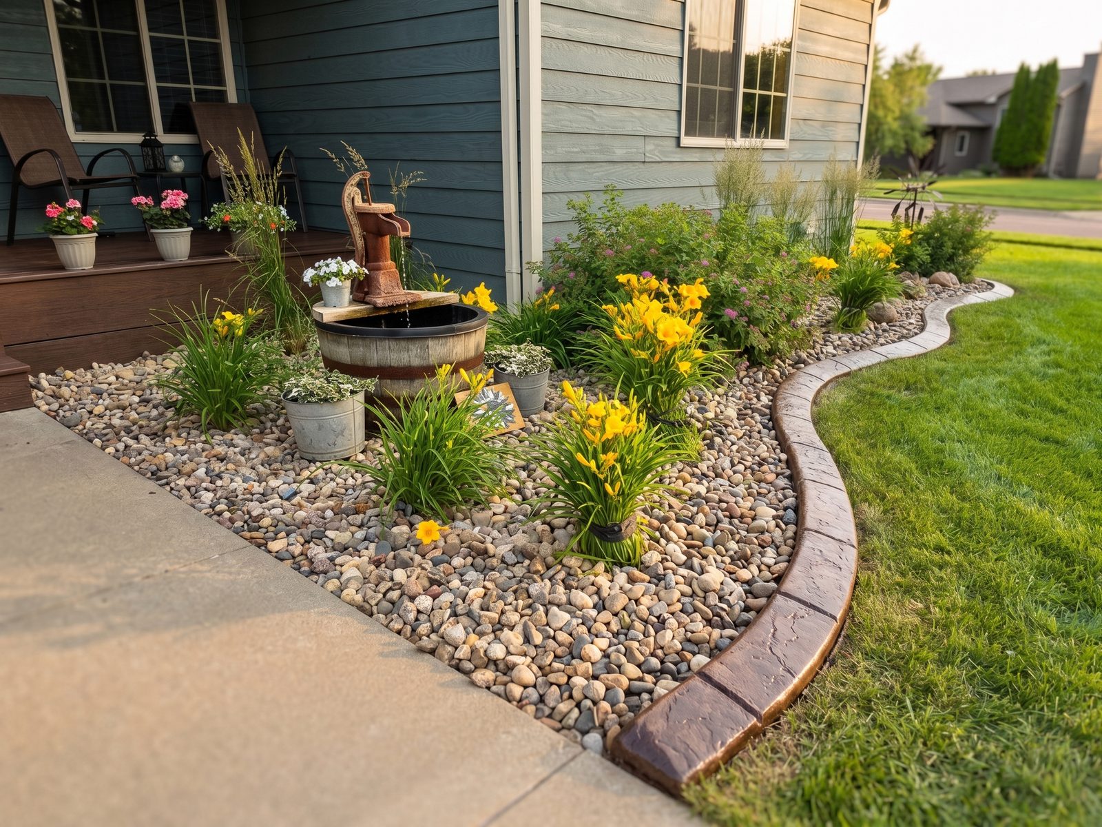 Decorative concrete curbing