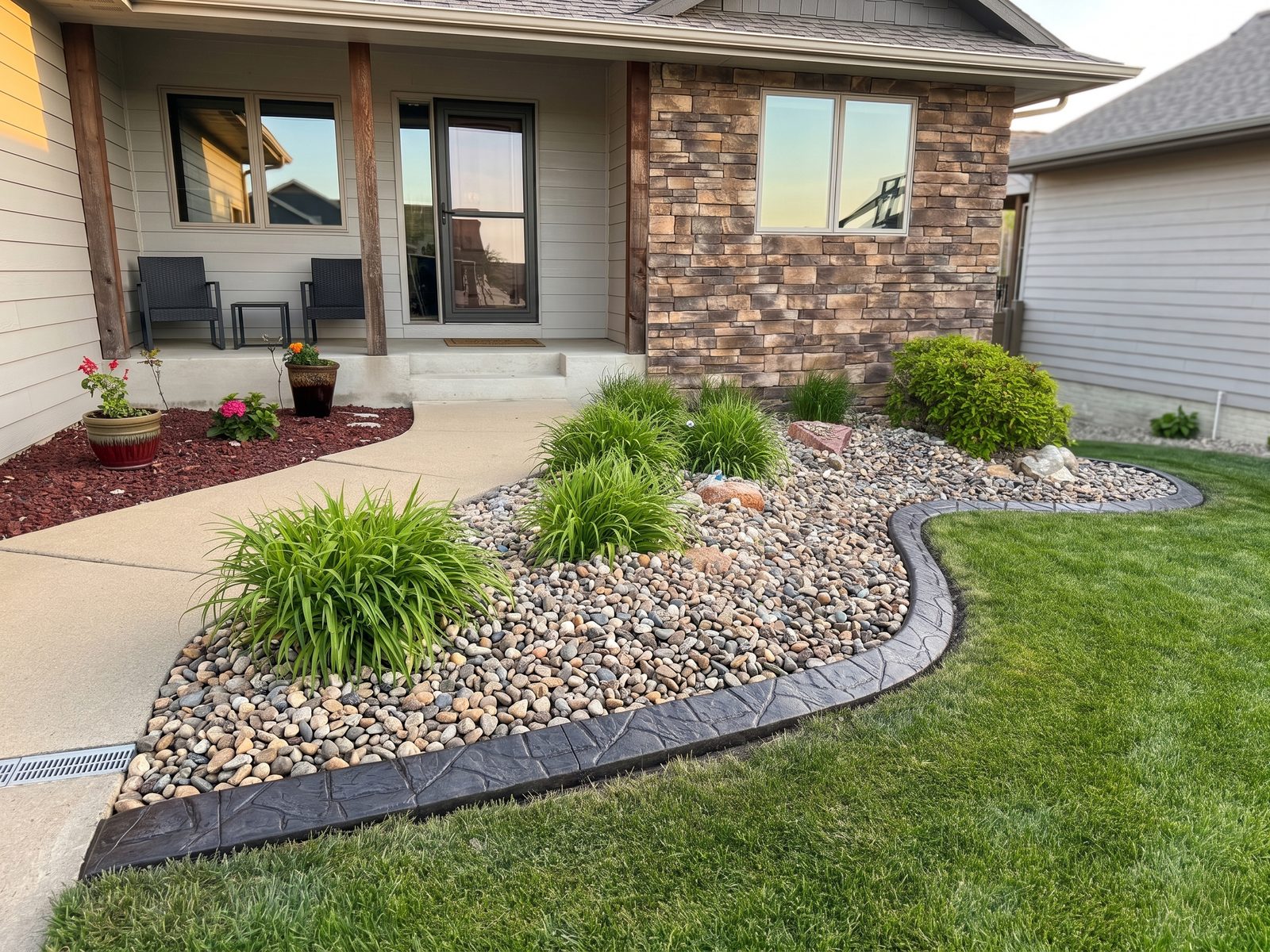 Decorative concrete curbing