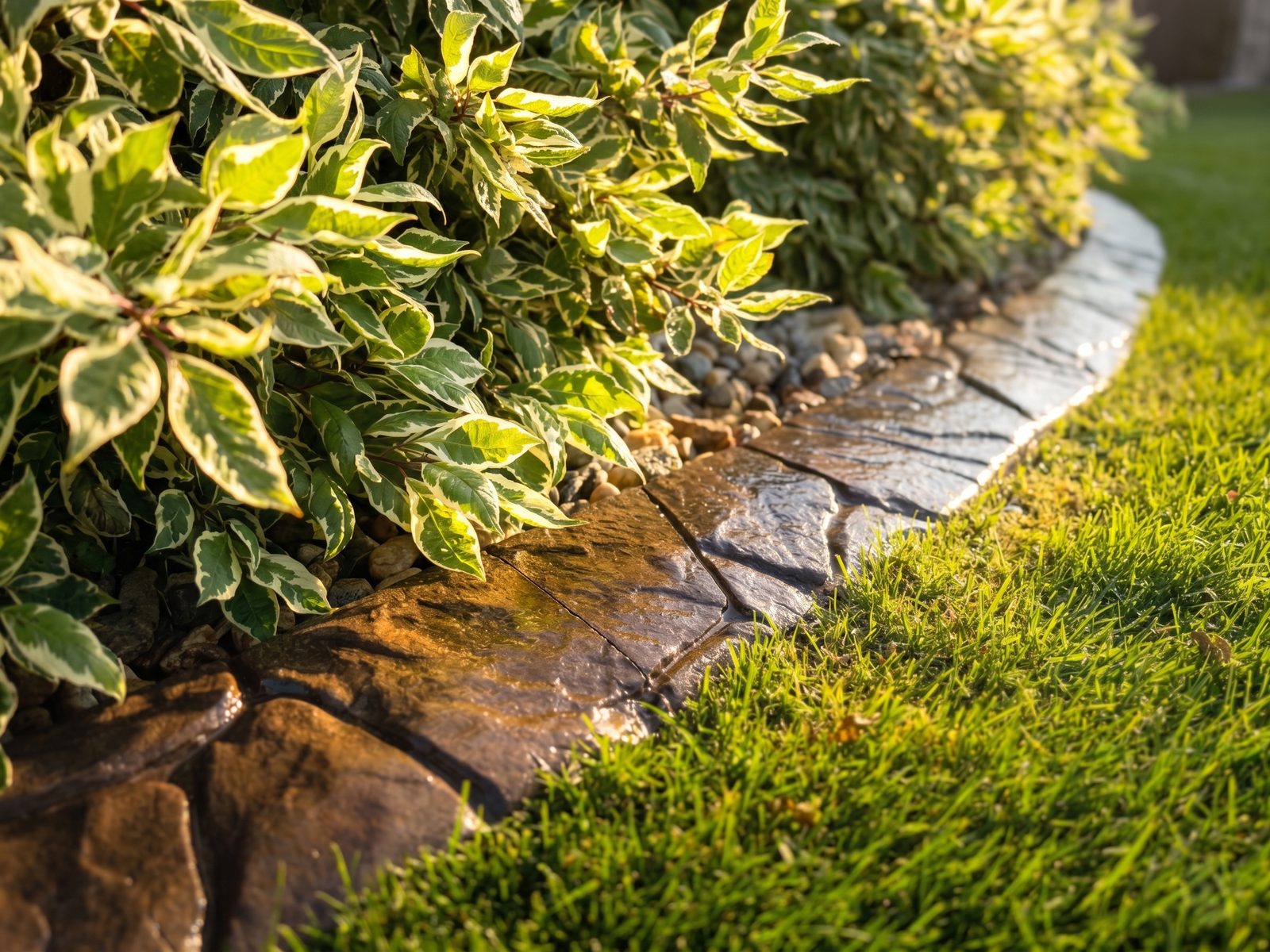 Decorative concrete curbing