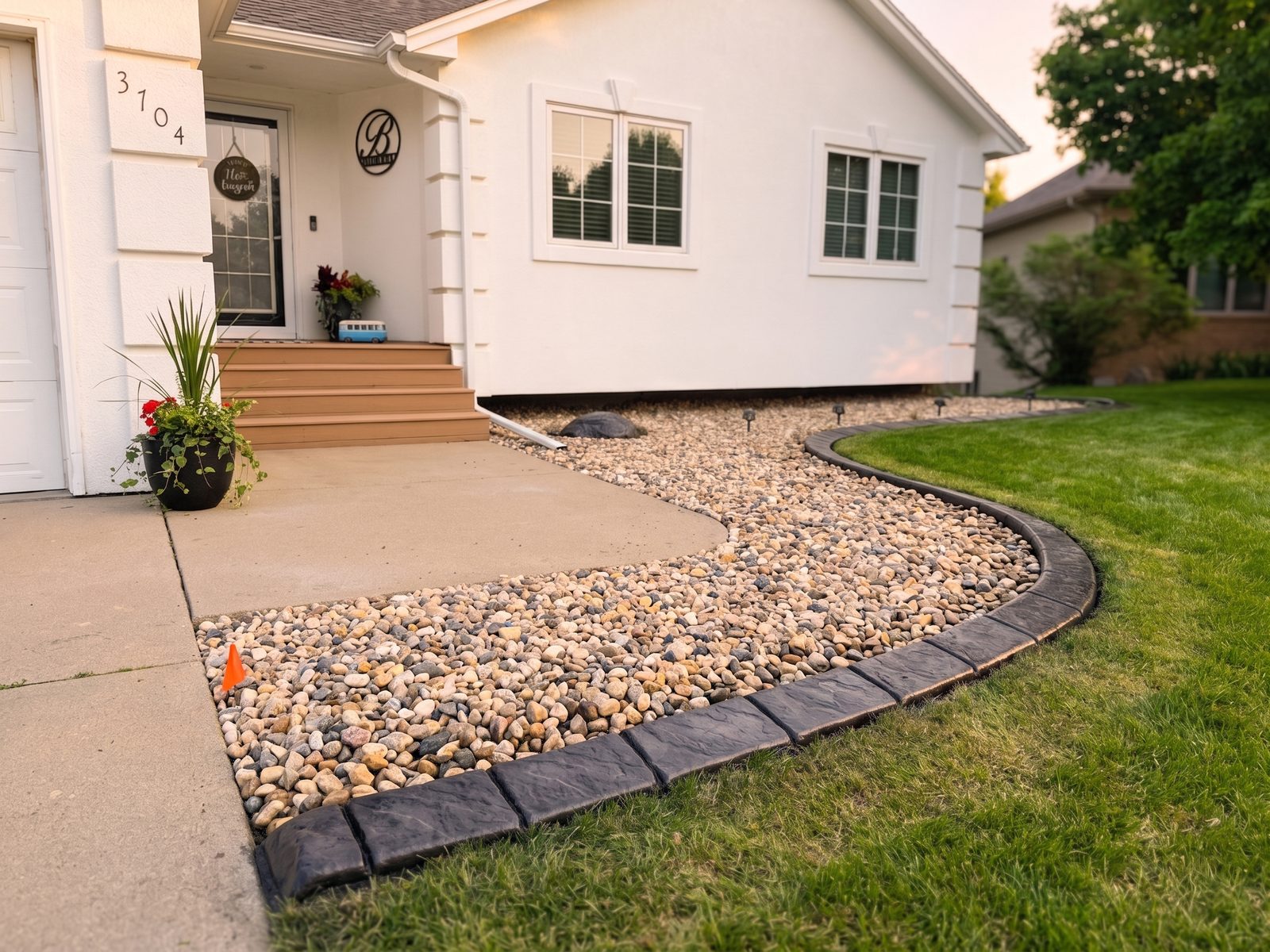 Decorative concrete curbing
