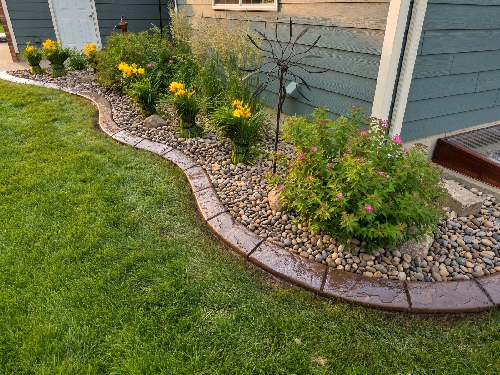Decorative concrete curbing