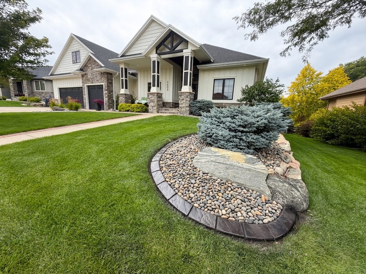 Decorative concrete curbing