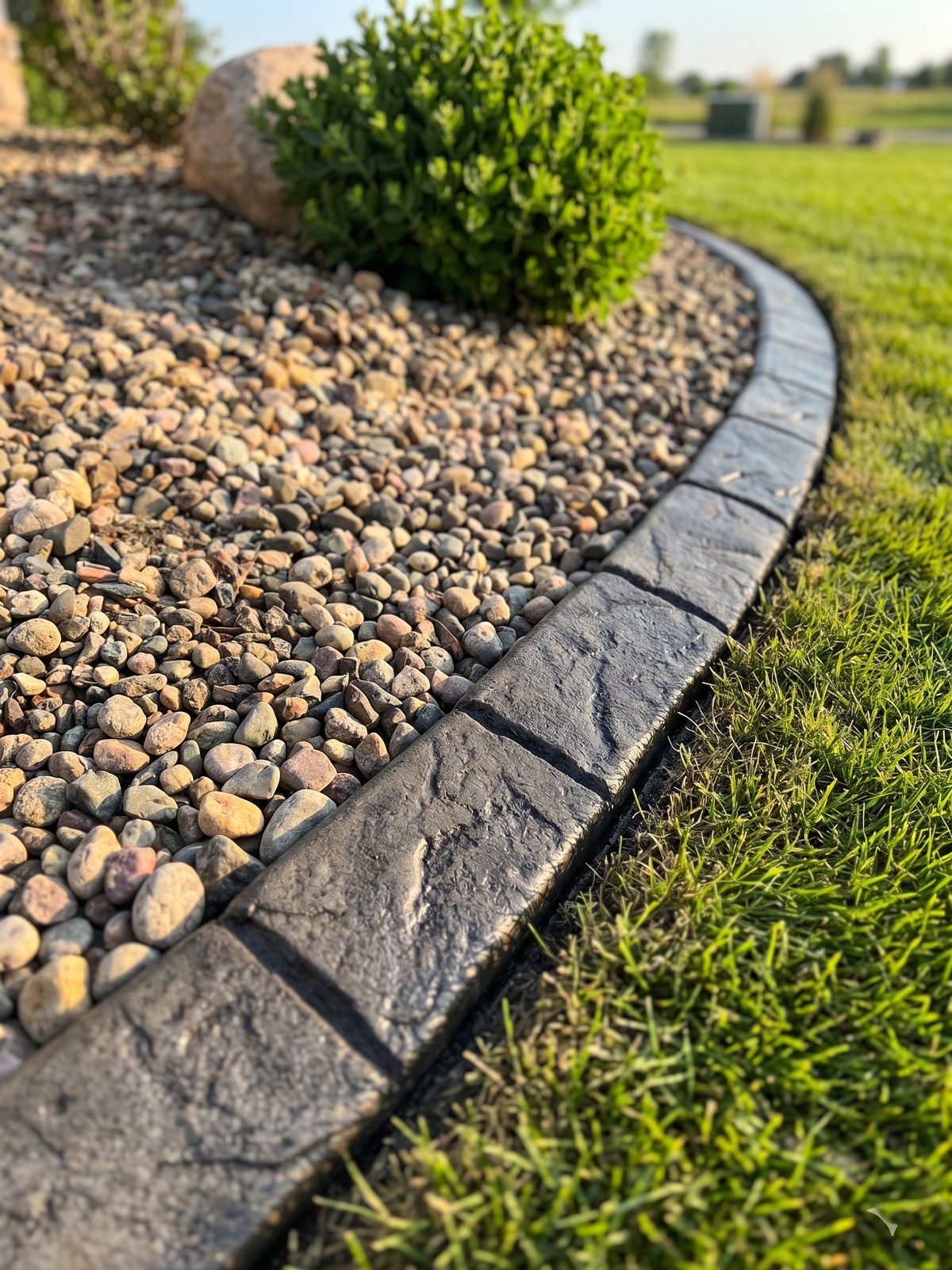Decorative concrete curbing