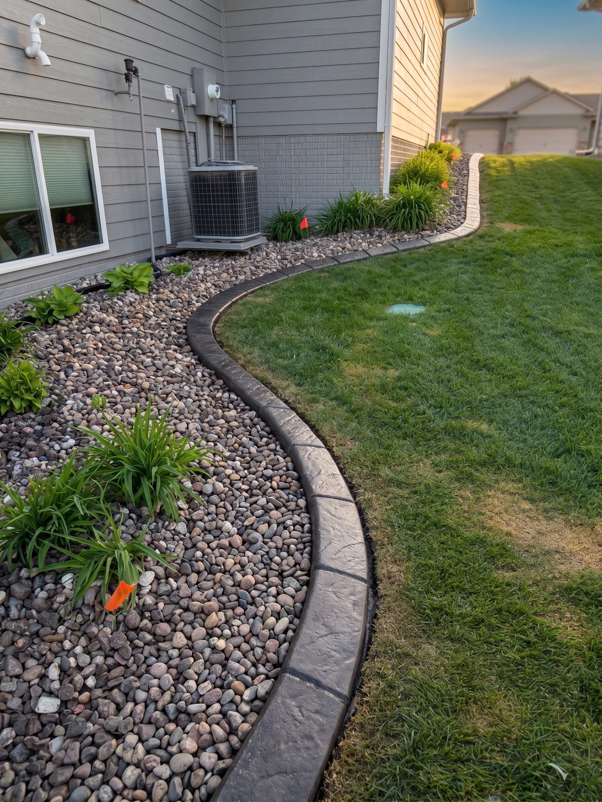 Decorative concrete curbing