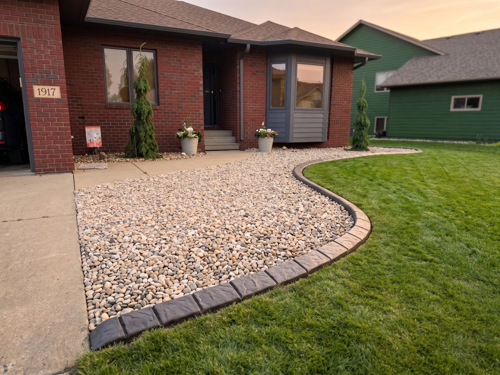 Decorative concrete curbing